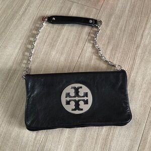 Tory Burch Black Leather Chain Shoulder Bag